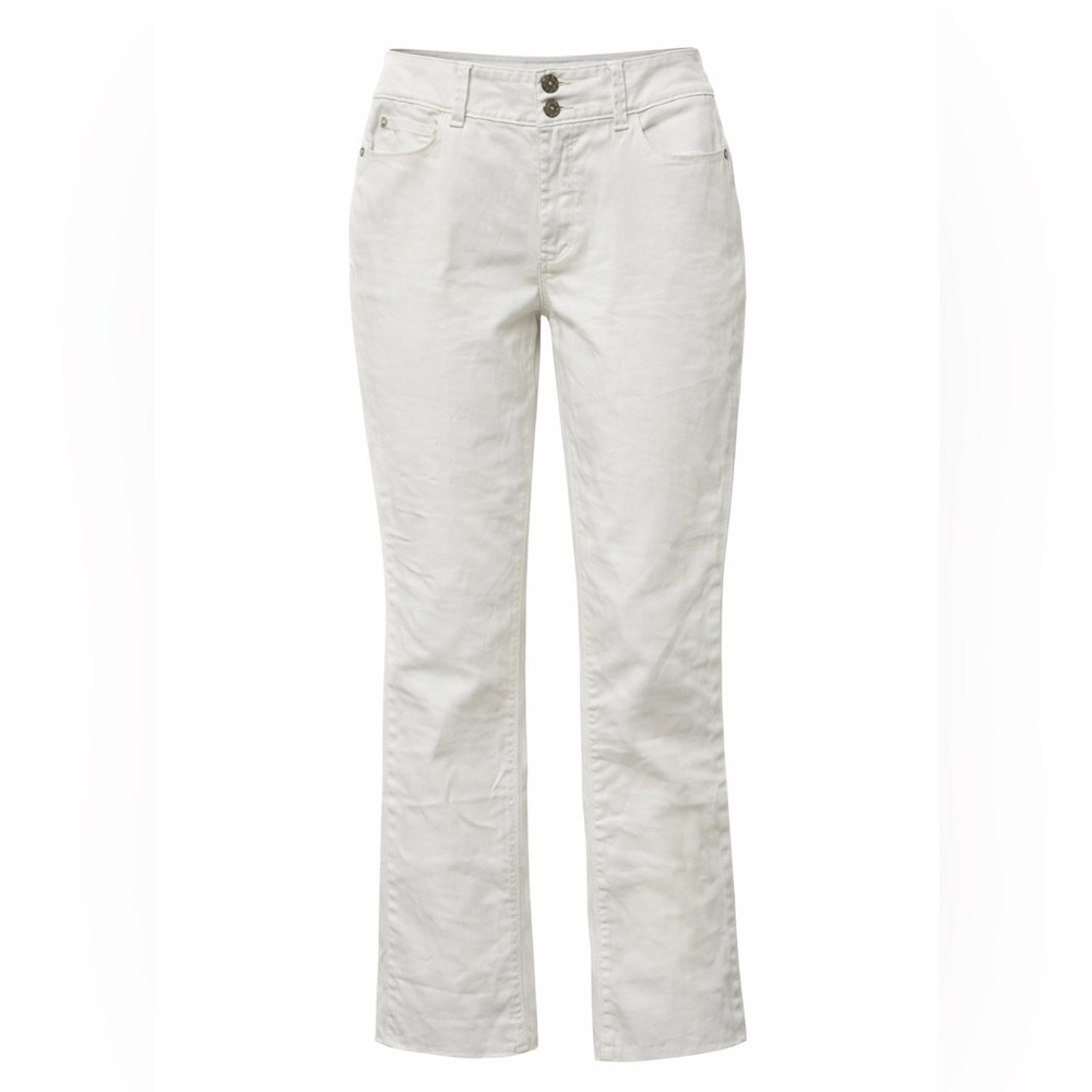 Boston Proper white raw hem jeans, size 8